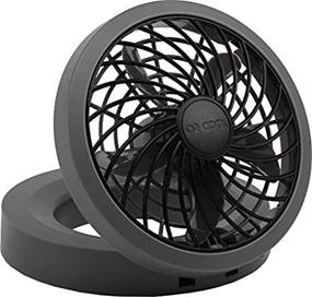 img 4 attached to O2COOL 5-inch Portable USB or Electric Fan in Black and Gray