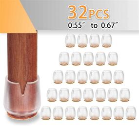 img 3 attached to 🪑 JoyLionKay Chair Leg Caps: Premium Wood Floor Protectors for Small Round Chair Legs (1/2" to 5/8")