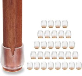 img 4 attached to 🪑 JoyLionKay Chair Leg Caps: Premium Wood Floor Protectors for Small Round Chair Legs (1/2" to 5/8")