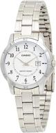 casio womens ltp v004d 7b stainless analog logo