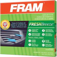 🚗 high-performance fram fresh breeze cabin air filter with arm & hammer baking soda, cf10364 for chrysler/dodge vehicles – white logo