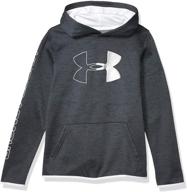 under armour fleece hoodie black boys' clothing : active логотип