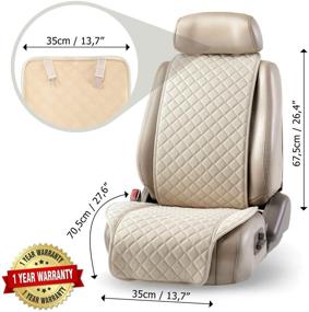 img 2 attached to 🚗 IVICY Linen Car Seat Cover: Soft & Breathable Front Premium Cover for All Seasons - Non-Slip Protector - Universal Fit for Most Automotive, Van, SUV, Truck - 1 Unit