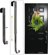 lbsun wreath hanger - over the door wreath hook/holder for christmas, adjustable (nickel, 20 lbs) логотип