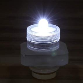 img 3 attached to 🕯️ JINHEZO Waterproof Wedding Underwater Battery Submersible Flameless LED Tea Light 36 Pack White - Perfect for Seasonal & Festival Celebrations, with 100 Hours of Light