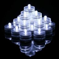 🕯️ jinhezo waterproof wedding underwater battery submersible flameless led tea light 36 pack white - perfect for seasonal & festival celebrations, with 100 hours of light логотип