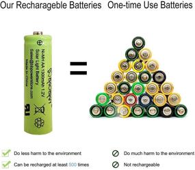 img 1 attached to 🔋 Перезаряжаемые аккумуляторы BAOBIAN AA NiMH (12 штук) - Высокая емкость 1300 мАч 1,2 В, предварительно заряженные батареи типа АА для солнечных фонарей, гирлянд, пультов телевизора, беспроводных мышек, радио, фонарика