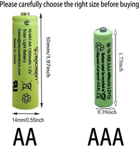 img 3 attached to 🔋 Перезаряжаемые аккумуляторы BAOBIAN AA NiMH (12 штук) - Высокая емкость 1300 мАч 1,2 В, предварительно заряженные батареи типа АА для солнечных фонарей, гирлянд, пультов телевизора, беспроводных мышек, радио, фонарика