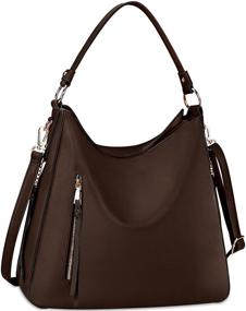 img 4 attached to 👜 Waterproof Leather Handbags: Shoulder Crossbody, Wallets, and Satchels for Women