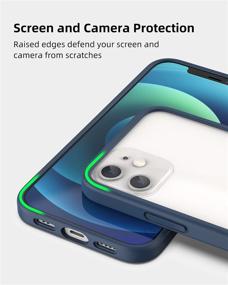 img 1 attached to 📱 Protective Bumper Case for iPhone 12 Mini: K TOMOTO Soft Liquid Silicone Gel Rubber Bumper Cover in Blue - Slim Design with Silky Smooth Grip