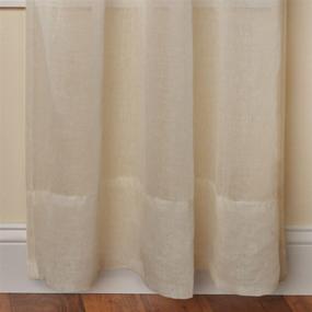 img 1 attached to 🪟 COTTON CRAFT - Authentic 100% Linen Rod Pocket Window Panels - Set of 2 - Ivory 54x96. Skillfully Crafted & Hand Sewn Sheer Linen Panels - Elegant 6 inch Hem - Unparalleled Luxurious Appeal