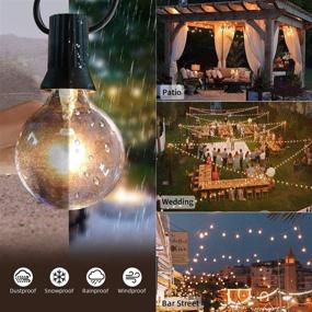 img 1 attached to 🏮 Simcasa 25Ft Outdoor Patio String Lights with Glass Bulbs - IP44 Waterproof, Connectable Edison Lights for Halloween, Bistro, Porch, Backyard Party, Wedding (Warm White)