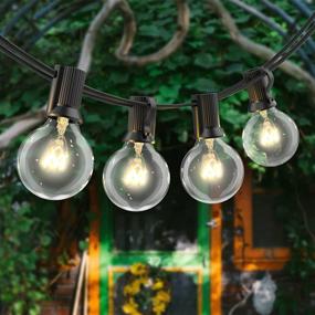 img 4 attached to 🏮 Simcasa 25Ft Outdoor Patio String Lights with Glass Bulbs - IP44 Waterproof, Connectable Edison Lights for Halloween, Bistro, Porch, Backyard Party, Wedding (Warm White)