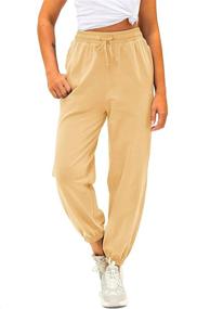 img 4 attached to Sweatpants Waisted Pockets Athletic Joggers Sports & Fitness and Team Sports