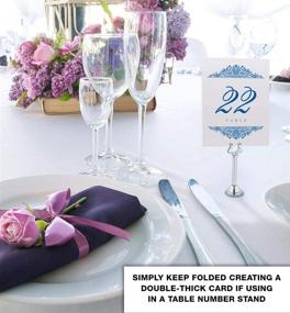 img 2 attached to Paisley Wedding Table Numbers: Elegant, Customizable Colors, 1-20, Double Sided, Versatile for Events & Restaurants - Made in USA