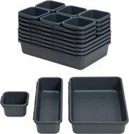 18-piece drawer organizers trays set for office, bathroom, dresser – interlocking dividers storage bins pack: bycy product logo