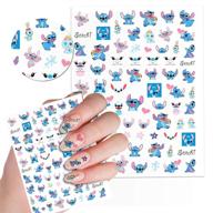 🎁 cute kawaii cartoon nail stickers for women and girls – 75+ decals (design 2) – perfect gift! logo