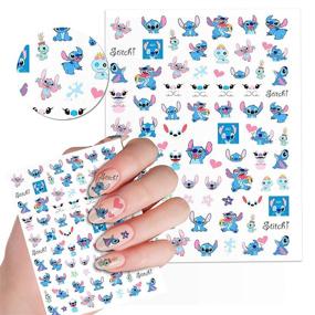 img 1 attached to 🎁 Cute Kawaii Cartoon Nail Stickers for Women and Girls – 75+ Decals (Design 2) – Perfect Gift!