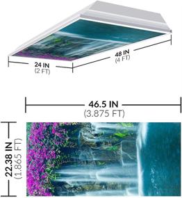 img 3 attached to 🌊 Octo Lights - 2x4 Flexible Decorative Fluorescent Light Covers - Waterfall - 2-Pack - Ideal for Classrooms and Offices - Waterfall 009