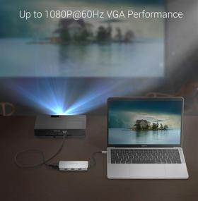 img 2 attached to 💻 LENTION USB C Hub: 4K HDMI, VGA, SD/Micro SD Card Reader, 3 USB 3.0, Type C Charging Adapter - Compatible with MacBook Pro, MacBook Air, Chromebook, and More (CB-CE55, Space Gray)