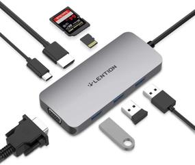 img 4 attached to 💻 LENTION USB C Hub: 4K HDMI, VGA, SD/Micro SD Card Reader, 3 USB 3.0, Type C Charging Adapter - Compatible with MacBook Pro, MacBook Air, Chromebook, and More (CB-CE55, Space Gray)