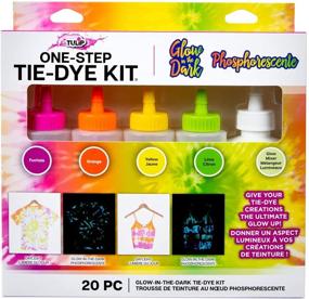 img 4 attached to Tulip One-Step Tie-Dye Kit: Simple Techniques for Creative Fabric Designs, Vibrant Glow & Neon Dye Colors. Perfect DIY Activity & Gift Idea, Glow-in-The-Dark Option