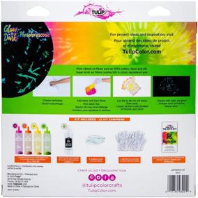 img 2 attached to Tulip One-Step Tie-Dye Kit: Simple Techniques for Creative Fabric Designs, Vibrant Glow & Neon Dye Colors. Perfect DIY Activity & Gift Idea, Glow-in-The-Dark Option