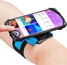 img 4 attached to 📱 Newppon Sports Cellphone Arm Bands: Key Pocket Holder & 360° Rotatable for iPhone & Android – Perfect for Outdoor Fitness & Gym Gear