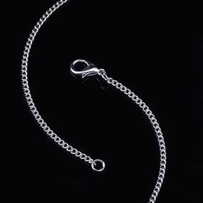 img 3 attached to 📿 Outus 12 Pack Silver Plated Iron DIY Chain Necklaces with Lobster Clasp - 18 Inch Link Chain Necklaces