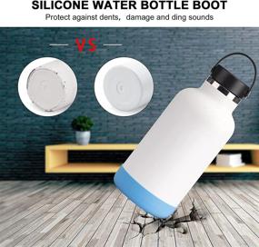 img 2 attached to 🛡️ Enhanced Protection with M-A Protective Silicone Boot: Anti-Slip Cover for Hydro Flask 12 oz 32 oz 64 oz, Sports Water Bottle Accessories - BPA Free