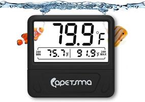 img 4 attached to 🌡️ Capetsma Aquarium Thermometer: Digital Fish Tank Temperature Recorder with Large LCD Screen for 24-hour High & Low Water Temperature Tracking