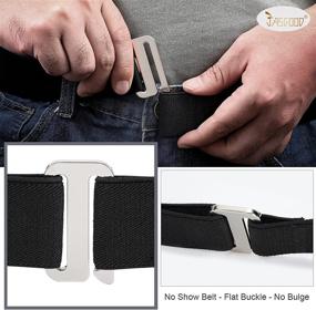 img 3 attached to 👖 Elastic, Stretchy Black Men's Accessories and Belts: The Invisible Belts Collection