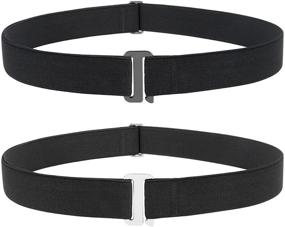 img 4 attached to 👖 Elastic, Stretchy Black Men's Accessories and Belts: The Invisible Belts Collection