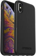 черный чехол otterbox symmetry series для iphone xs и iphone x - розничная упаковка. логотип