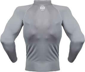 img 3 attached to 🏋️ DRSKIN Men's Long Sleeve Compression Shirts Top for Sports Workout Running Athletic Baselayer, Dry Thermal Winter Performance