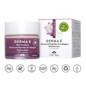 img 2 attached to 💧 DERMA E Advanced Peptides and Collagen Moisturizer - Double Action Collagen Face Cream - Intense Moisture Day and Night Cream for Women - Natural Collagen Cream, 2oz