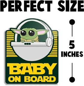 img 2 attached to 👶 Adorable Baby Yoda on Board Vinyl Stickers for Car or Truck, Baby on Board Car Decal for Cars, Window or Bumper (2 Pack) Baby Yoda Car Window Decal