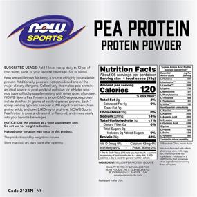 img 3 attached to 🍃 NOW Sports Nutrition Natural Unflavored Pea Protein Powder, 24g Fast Absorbing, 7lb Beige Container