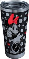 🐭 tervis triple walled disney - minnie mouse silver insulated tumbler cup: 20oz stainless steel keeps drinks cold & hot logo