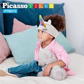 img 3 attached to PicassoTiles 85DB Kid Safe Volume Limiting Soft Fleece Headphone Headset Sleep Mask W/Ultra-Thin 1/8&#34