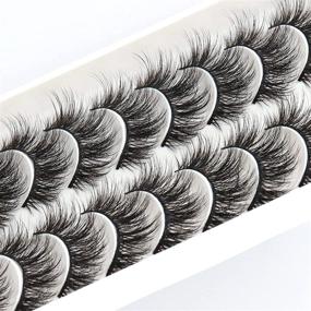 img 1 attached to Veleasha Lashes Eyelashes Lightweight Multipack