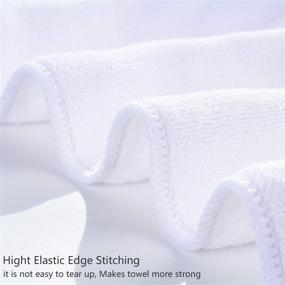 img 2 attached to 🛀 2 Pack Microfiber Bath Towels - Oversized Extra Large Bath Sheets (32 x 71 Inch) - Super Absorbent, Quick Drying, Soft for Body Bathroom Travel - White