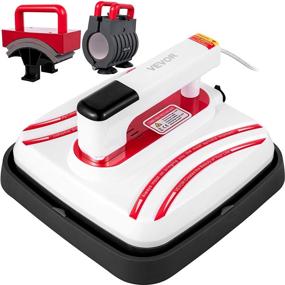 img 4 attached to 🔥 VEVOR Heat Press 10x10 Inch Easy Press 3 in 1 800W Portable Red Mini Press with Vibration Function - Ideal for DIY Mugs, Caps, and T-Shirts