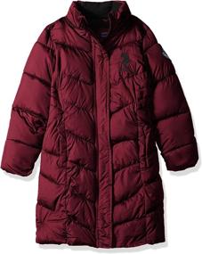 img 1 attached to 🧥 Stylish and Warm: U.S. Polo Assn. Girls' Long Bubble Jacket for All-Season Comfort