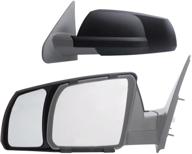 π snap-on black towing mirror pair for toyota tundra/sequoia - fit system 81300 logo