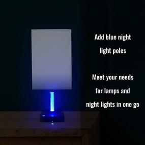 img 2 attached to 💡 Smart Touch Control Table Lamp/Night Light with 3 USB Charging Ports/2 AC Outlets Power Strip, Bedside Lamp with 3 Brightness Levels/3 Way Dimmable, Nightstand Lamp with Fabric Shade for Bedroom/Living Room