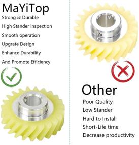 img 1 attached to Mayitop W10112253 Mixer Worm Drive Gear Repair Spare Part for KitchenAid Whirlpool, AP4295669, 4162897