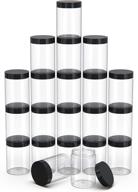 🏺 mabua 8 oz plastic containers with lids 30 pack - versatile clear wide-mouth jars for slime, cake, creams, lotion, body butters, cosmetics - bpa free logo