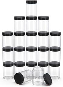 img 4 attached to 🏺 MABUA 8 oz Plastic Containers with Lids 30 Pack - Versatile Clear Wide-Mouth Jars for Slime, Cake, Creams, Lotion, Body Butters, Cosmetics - BPA Free