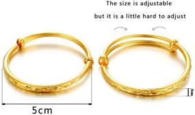 img 3 attached to ⭐️ Charming 2pcs/lot 18K Gold Plated Stars Bangles & Bracelets - Perfect Birthday Present for Boys and Girls!